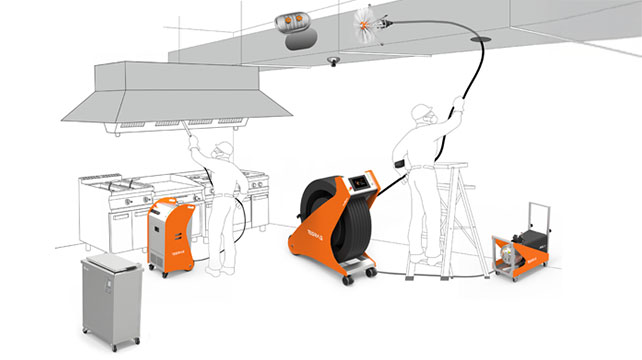 Equipos de limpieza de conductos y extractores de cocina